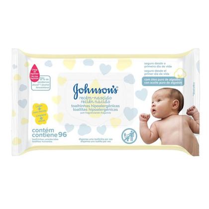 Imagem de Kit Toalhas Umedecidas Johnsons Baby Recém-Nascido 6 pacotes com 96 unidades cada