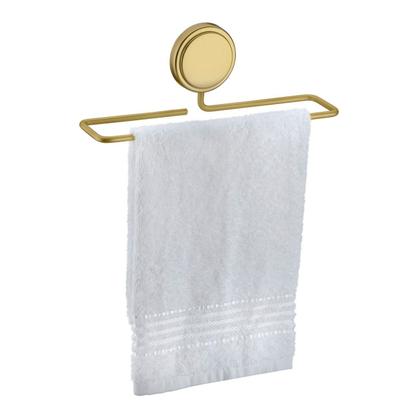 Imagem de Kit Toalheiro Duplo Porta Toalha Rosto Adesivo Dupla Face Banheiro Dourado - Future