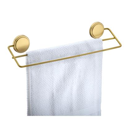 Imagem de Kit Toalheiro Duplo Porta Toalha Rosto Adesivo Dupla Face Banheiro Dourado - Future