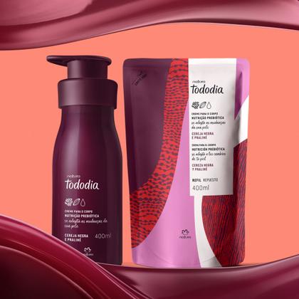 Imagem de Kit tododia Cereja Negra e Praliné com refil  400 ml cada