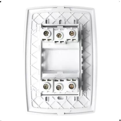 Imagem de Kit Tomada Dupla 20a Canoa Branca 1625 Cor Branco C25