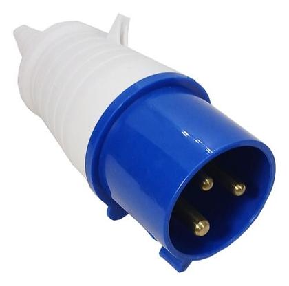 Imagem de Kit Tomada Industrial + Plugue Macho Fêmea 2p+t 32a 6h Azul