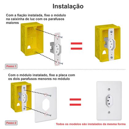 Imagem de  Kit Tomadas e Interruptores Simples e 10A Branco (25 Unidades) Kit Linha Completa