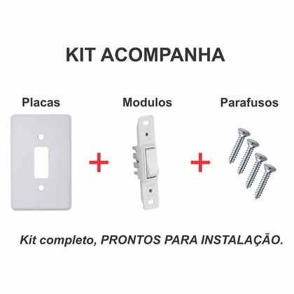 Imagem de  Kit Tomadas e Interruptores Simples e 10A Branco (25 Unidades) Kit Linha Completa