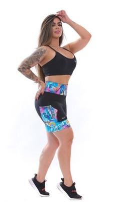 Imagem de Kit Top E Short Compressão Corrida  Pro Racing Com Bolsos