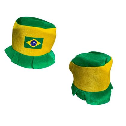Kit Torcedor Brasil Copa do Mundo Futebol Cartola Apito Mão inflável ...