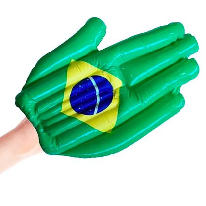 Kit Torcedor Brasil Copa do Mundo Futebol Cartola Apito Mão inflável ...