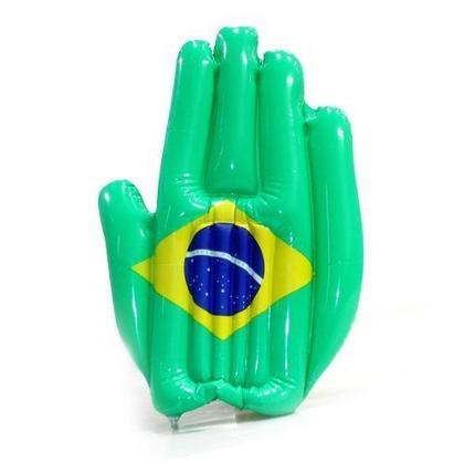 Kit Torcedor Brasil Copa do Mundo Futebol Cartola Apito Mão inflável ...