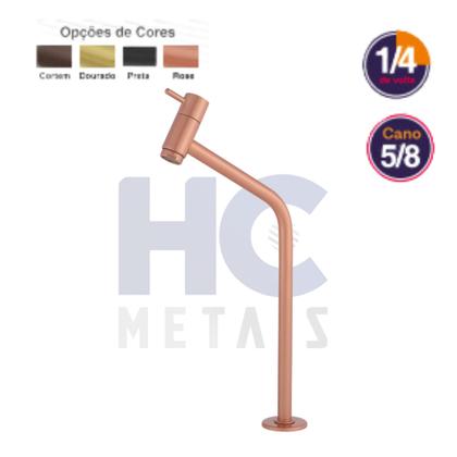 Imagem de Kit Torneira Bancada Link Alta 45º + Válvula 7/8 Lavatório Click