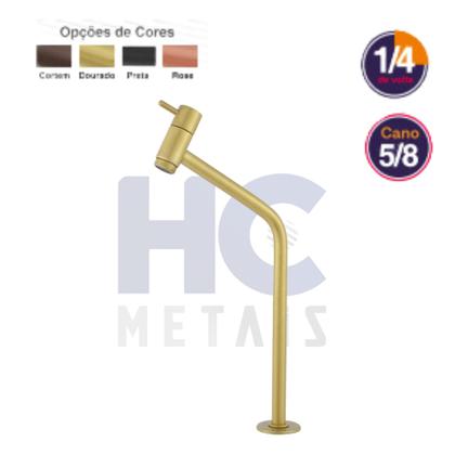 Imagem de Kit Torneira Bancada Link Alta 45º + Válvula 7/8 Lavatório Click