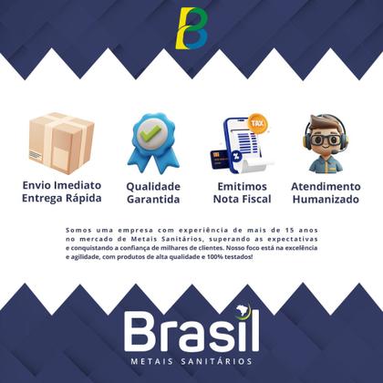 Imagem de Kit Torneira Cuba Link Banheiro Lavabo Metal + Válvula Click Metal+ Sifão Cromado + Engate 60cm