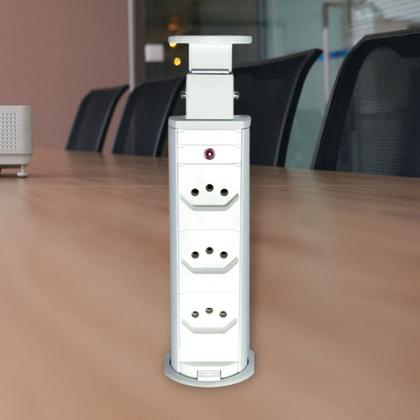 Imagem de Kit Torre Tomada Multiplug 2 Tomadas 2 USB e Torre Tomada 3 Tomadas Bivolt
