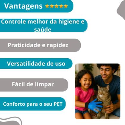 Imagem de KIT Tosa Pet com de Luvas Tira Pêlos ajustável a uso diário