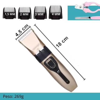 Imagem de Kit Tosa Pet Silenciosa E Fácil De Usar Bivolt