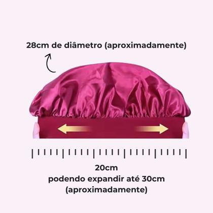 Imagem de KIT Touca de Cetim Dupla Face Big Com Modelador de Cachos de Cetim Sem Fonte de Calor