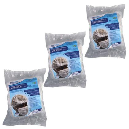 Imagem de KIT - Touca Sanfonada Descartável - 3 Pacotes com 100 Un