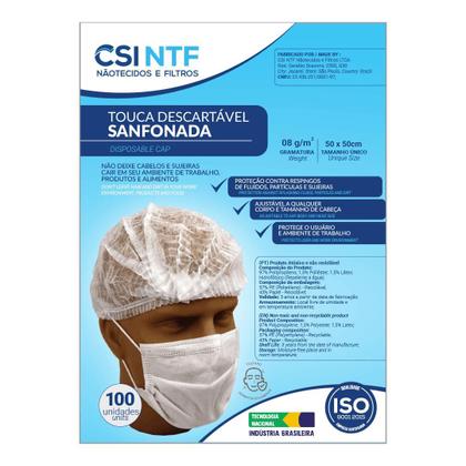 Imagem de KIT - Touca Sanfonada Descartável - 3 Pacotes com 100 Un