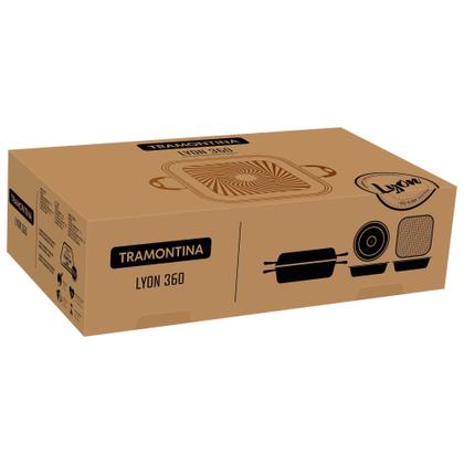 Imagem de Kit Tramontina Lyon em Alumínio Forjado com Revestimento Interno e Externo Antiaderente Starflon Hig