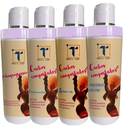 Imagem de Kit Transição Capilar  Desprogressiva 1L + Condicionador 1L + Leave-in 1L + Tonificante 1L
