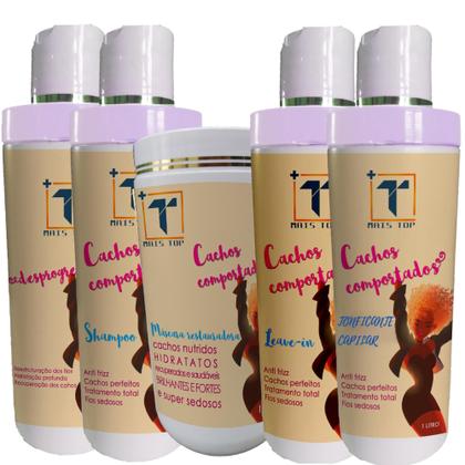 Imagem de Kit Transição Capilar  Desprogressiva 1L + Sh.1L Másc.1Kg Leave 1L Tonif 1L