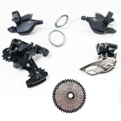 Imagem de Kit Transmissão Absolute A5 Nero Mtb 2x9 18V Com Cassete