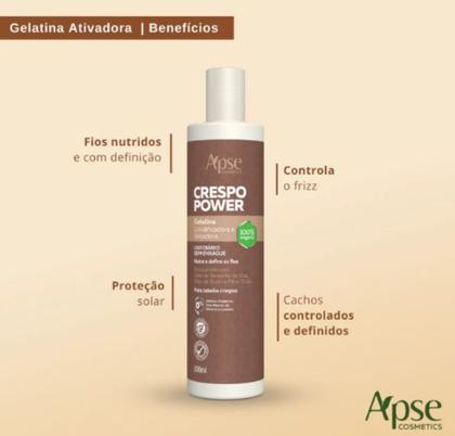 Imagem de Kit Tratamento Completo Crespo Apse com Mousse 6 itens