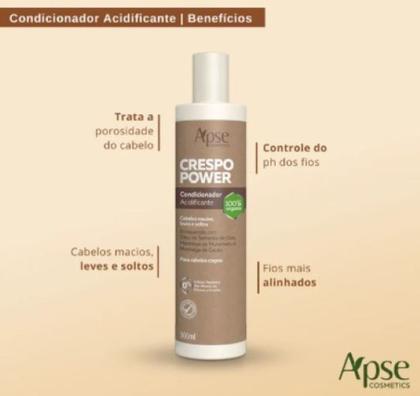 Imagem de Kit Tratamento Completo Crespo Apse com Mousse 6 itens