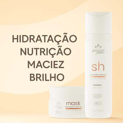 Imagem de Kit tratamento hidratação amazon flowers limpeza alto impacto pos quimica detok 600ml