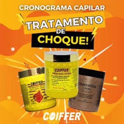 Imagem de Kit Tratamento Intensivo de Choque Coiffer 3itens Hidratação Força e Maciez para Fios Quebradiços