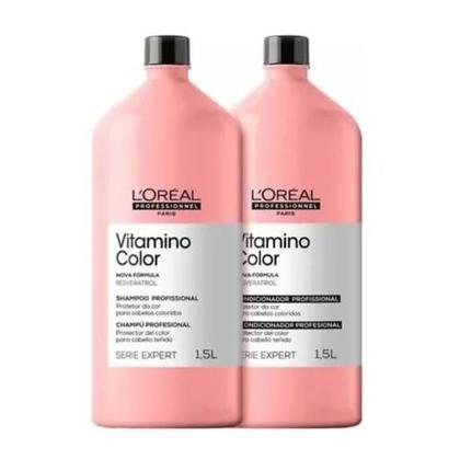Imagem de Kit Tratamento Loreal Vitamino Color 1,5l Cabelos Coloridos SHAMPOO CONCICIONADOR MÁSCARA