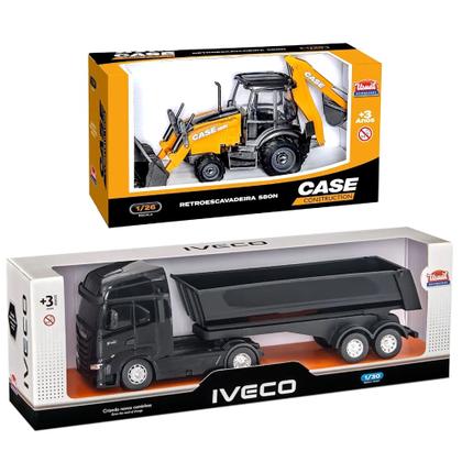 Solido トラックエディション 　1/24 Kit Trator Retroescavadeira e Caminhão Caçamba Articulados - Usual