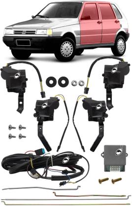 Imagem de Kit Trava Elétrica Tragial Ftu4Mn Uno 1985 A 2013 4 Portas