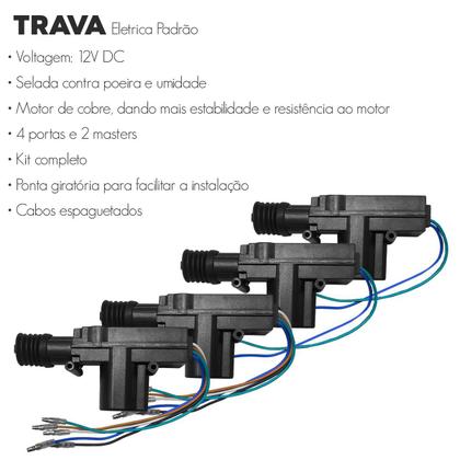 Imagem de Kit Travas Elétricas 4 Portas Universal Dupla Serventia