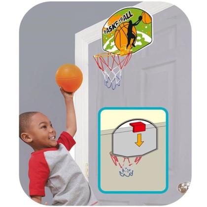 Imagem de Kit Trave Gol De Futebol e Basquete Infantil Jogo Com 2 Bola