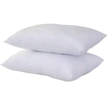 Imagem de Kit Travesseiro 2 Unidades - Fibra de Pluma de Ganso Grande Luxo Importado E Macio Confortável Anatomico Alto Ortopédico