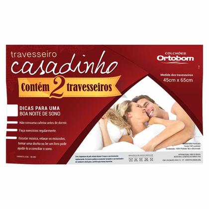 Imagem de Kit Travesseiro Casadinho 02 peças c/ Fibra Siliconizada - Ortobom