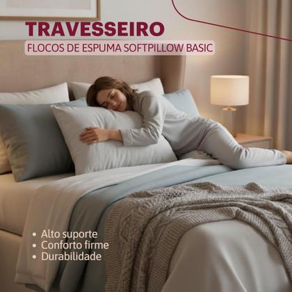 Imagem de Kit Travesseiro Firme Orthocrin Softpillow Light Alto Suporte 40x60x15