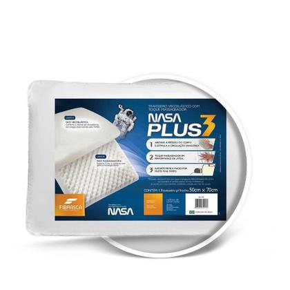 Imagem de Kit Travesseiro Nasa Plus 3 Fibrasca mais Capa Protetora