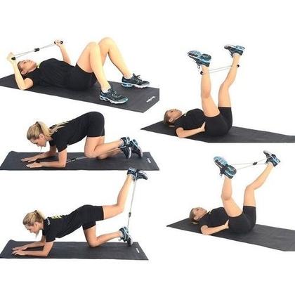 Imagem de Kit Treino Com 5 Mini Band Elástico de Pé Elástico de Tensão Malhação Em Casa