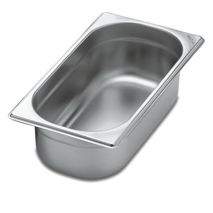 Imagem de Kit Três Cubas Gastronomica Padrão Gn 1/3 150mm Inox sem Alça Weck