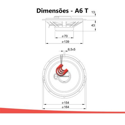 Imagem de Kit Triaxial 6 Polegadas 120w Hurricane Aurum A6T Alto-falante Portas