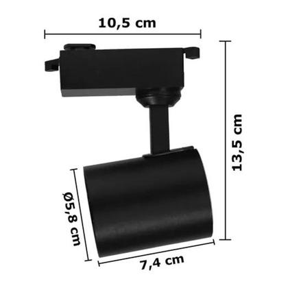 Imagem de Kit Trilho Eletrificado 1 Metro Com 3 Spots Led 7w Bivolt