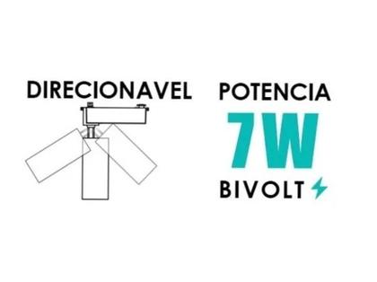 Imagem de Kit Trilho Eletrificado 2 Metro + 4 Spots De 7w Preto 3000K