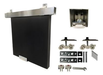 Imagem de Kit Trilho Porta De Correr Roldana 2 Metros portas Até 80kg