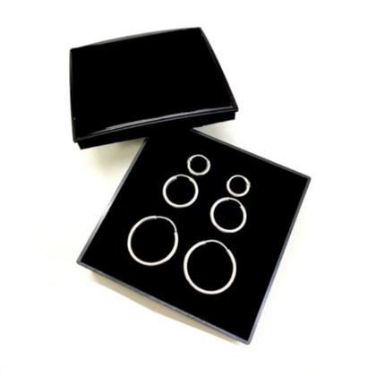 Imagem de Kit Trio Argolas Redondas Prata Lei 925