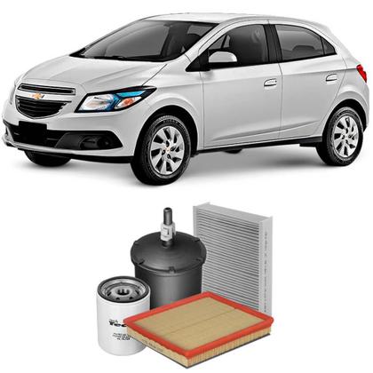 Imagem de Kit Troca de Filtros Onix 1.0 1.4 Flex 2012 a 2019 Tecfil