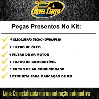 Imagem de Kit Troca De Oleo 10W30 E Filtros Honda Fit / City - Lubrax 10w30