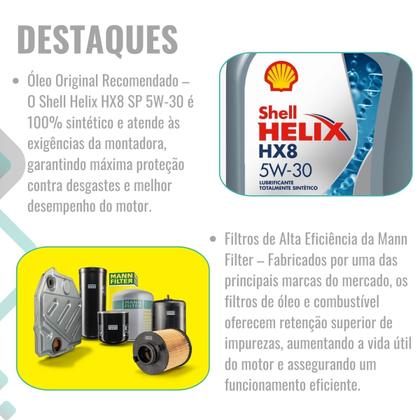 Imagem de Kit Troca De Oleo 5w30 Original Shell Filtro Oleo E Combustível Mann Hb20 1.0