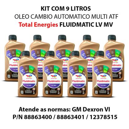 Imagem de Kit Troca Oleo Cambio Automatico Fluidmatic LV MV ATF Dexron 6 Chevrolet Onix 1.4 12V 2012 a 2022