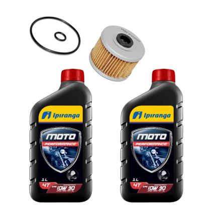 Imagem de Kit Troca Oleo Filtro Kawasaki z 250 Sl Todos 10w30 Ipiranga